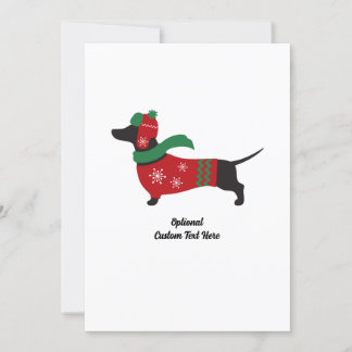 Festividades Cartão de Natal de Sweet Vestido Dachshund