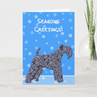 Festividades Cartão de Natal de Terrier de azul de Kerry