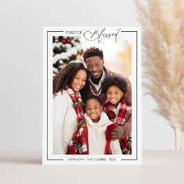 Festividades Cartão de Natal de Tipografia Abencoado para Sempr