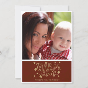 Festividades Cartão de Natal de Tipografia de Warm Wish