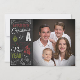 Festividades Cartão de Natal de Tipografia do Quadro Chalkboard