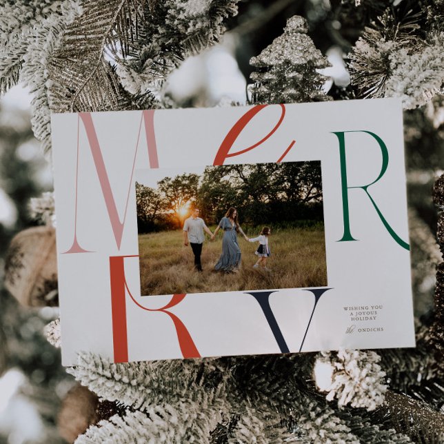 Festividades Cartão de Natal de Tipografia feliz (Criador carregado)