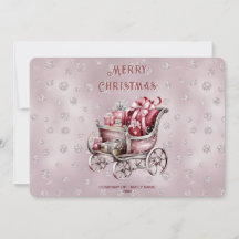 Cartão de Natal de Trenó com Presentes