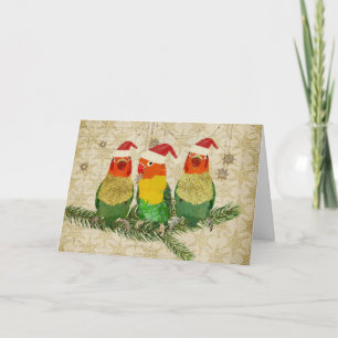 Festividades Cartão de Natal de Três Aves Ouros