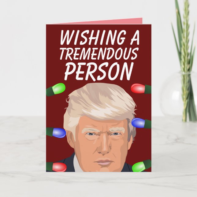 FESTIVIDADES CARTÃO DE NATAL DE TRUMP PARA QUALQUER UM! (Frente)