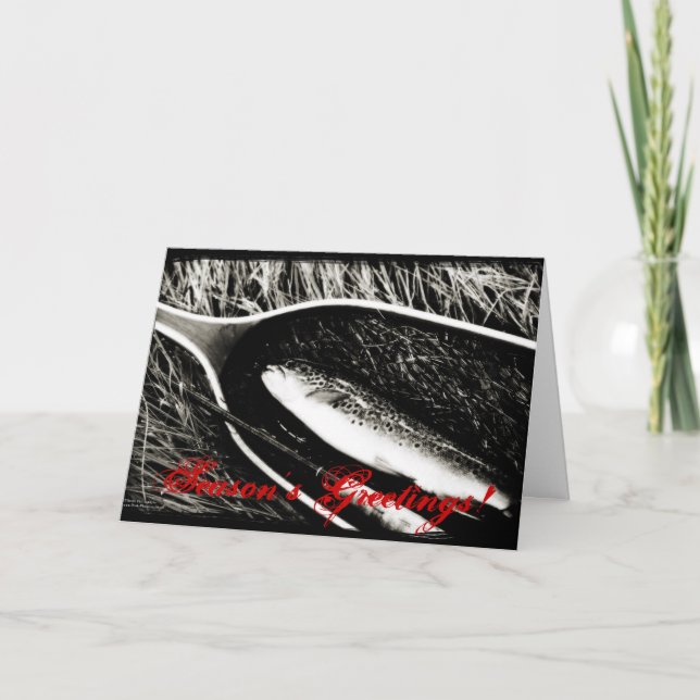 Festividades Cartão de Natal de Truta Marrom (Frente)