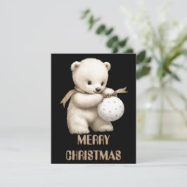 Festividades Cartão de Natal de Urso Polar