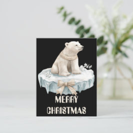Festividades Cartão de Natal de Urso Polar