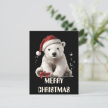 Cartão de Natal de Urso Polar