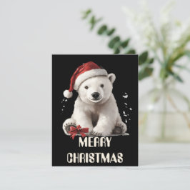 Festividades Cartão de Natal de Urso Polar