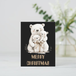 Festividades Cartão de Natal de Urso Polar