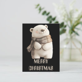 Festividades Cartão de Natal de Urso Polar
