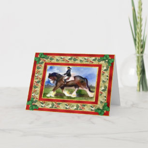 Festividades Cartão de Natal de Vazio Clydesdale Horse