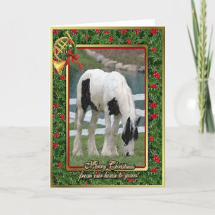 Festividades Cartão de Natal de Vazio de Cavalo de Cob Gypsy