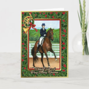 Festividades Cartão de Natal de Vazio Hanoverian Dressage Horse