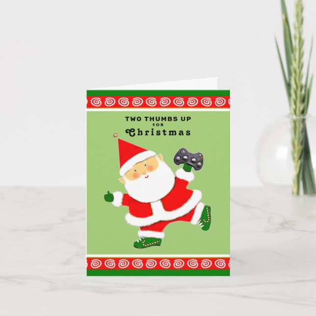 Festividades Cartão de Natal de Vídeo Jogo (Frente)