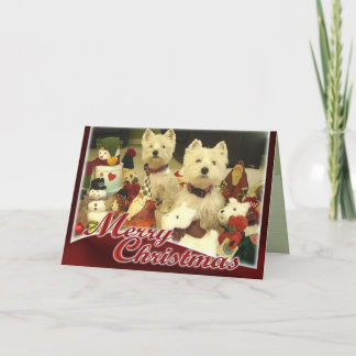 Festividades Cartão de Natal de Westie Toyland