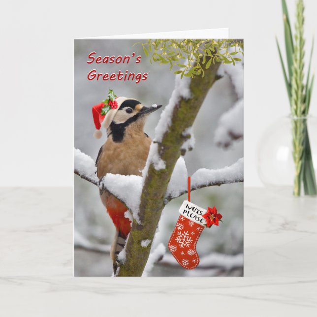 Festividades Cartão de Natal de Woodie (Frente)