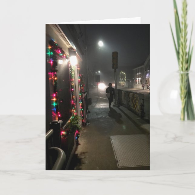 Festividades Cartão de Natal de Woods Hole (Frente)