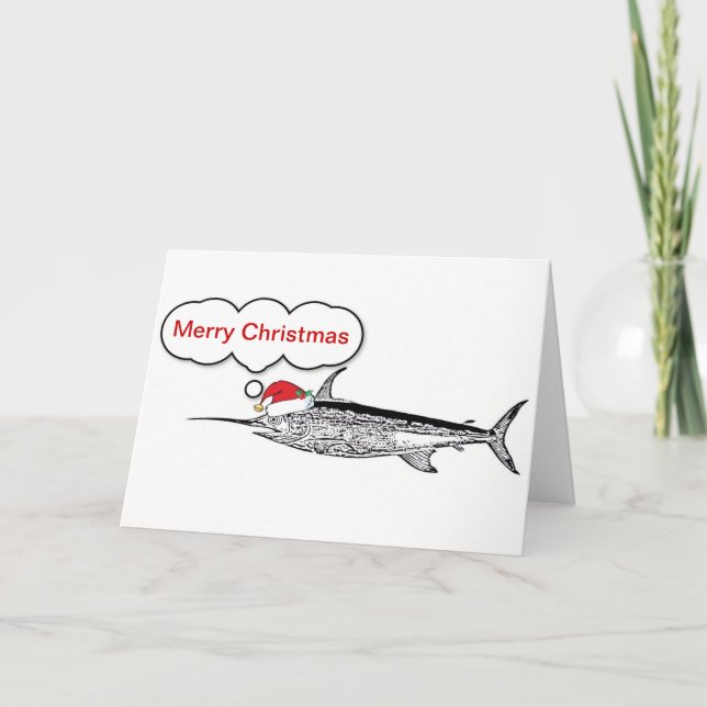 Festividades Cartão de Natal de Wordfish (Frente)