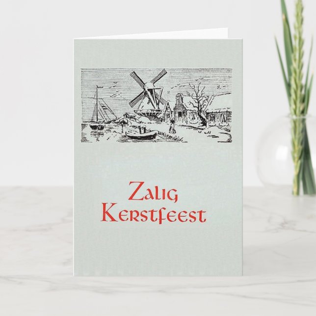 Festividades Cartão de Natal de Zalig Kerstfeest do Dutch do (Frente)