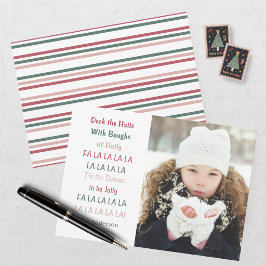 Festividades Cartão de Natal Deck The Halls