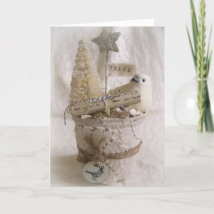 Festividades Cartão de Natal - Decoração de Natal Vintage Shabb