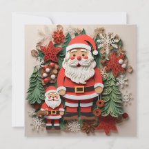 Cartão de Natal decorado com cartão de cumprimento