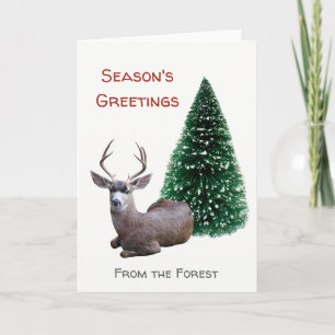 Festividades Cartão de Natal Deer Tree