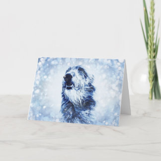 Festividades Cartão de Natal Deerhound Wolfhound