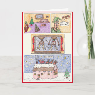 Festividades Cartão de Natal - desenhos animados, "sobre o