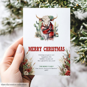 Festividades Cartão de Natal digital estilo fazenda