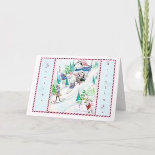 Festividades Cartão de Natal Divertido de inverno