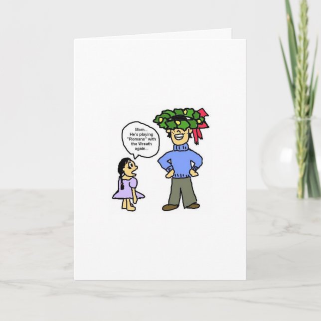 Festividades Cartão de Natal Divertido Romano (Frente)