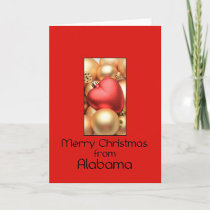 Festividades Cartão de Natal do Alabama com enfeites