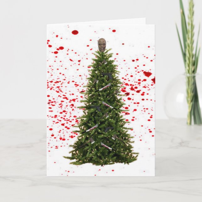 Festividades Cartão de Natal do apocalipse do zombi (Frente)
