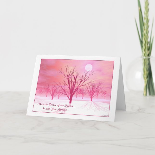 Festividades Cartão de Natal - do "árvores inverno " (Frente)