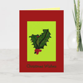 Festividades Cartão de Natal do azevinho de Hoho