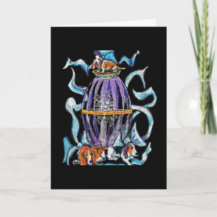 Festividades Cartão de Natal do Basset Hound