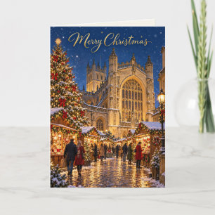 Festividades Cartão de Natal do Bath Abbey Feliz Natal