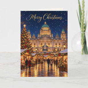 Festividades Cartão de Natal do Belfast City Hall Feliz Natal
