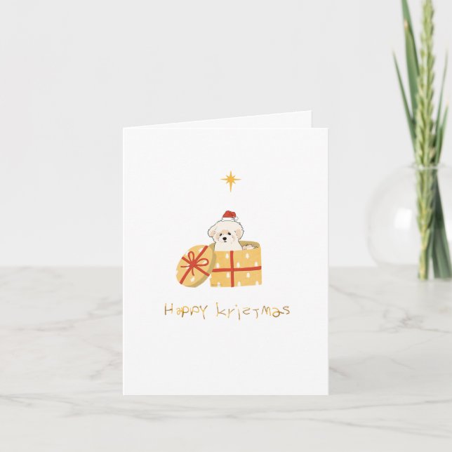 Festividades Cartão de Natal do Bichon  (Frente)