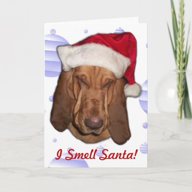 Festividades Cartão de Natal do Bloodhound (Frente)