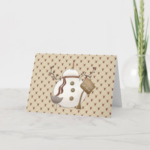 Festividades Cartão de Natal do boneco de neve de Nowel do pa