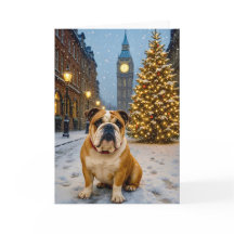 Cartão de Natal do Bulldog
