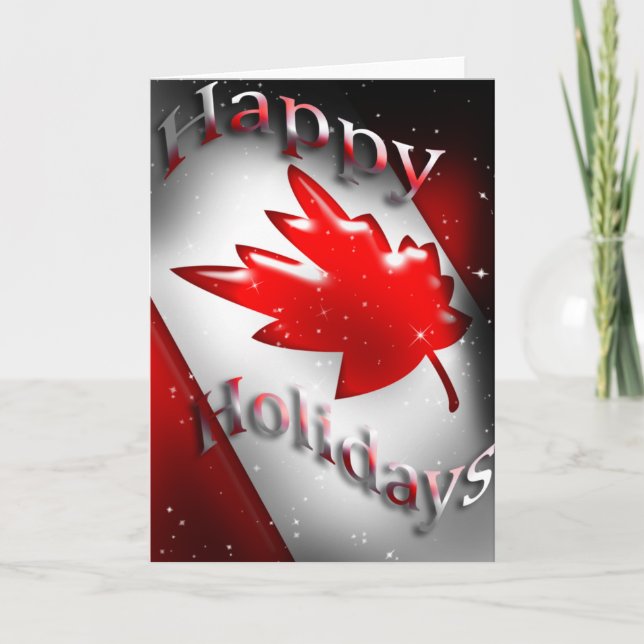 Festividades Cartão de Natal do Canadá (Frente)