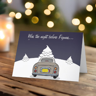 Festividades Cartão de Natal do Carro Topaz Mist Figaro