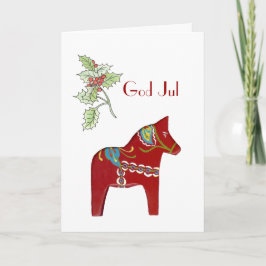 Festividades Cartão de Natal do cavalo de Dala