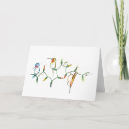 Festividades Cartão de Natal do colibri