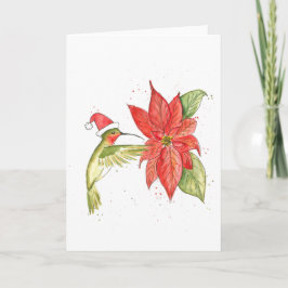 Festividades Cartão de Natal do colibri